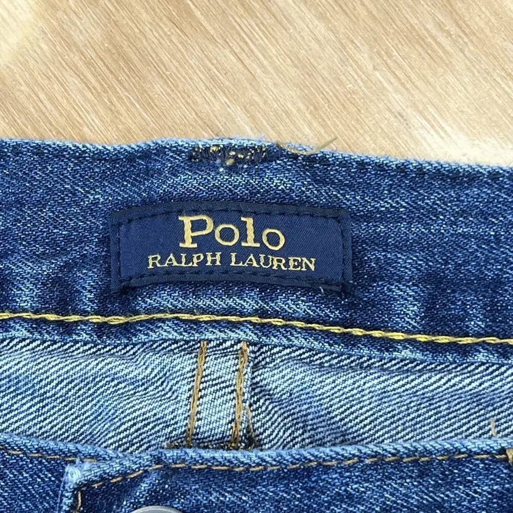 Polo Ralph Lauren Varick Slim Straight Jeans Mens 36x34 (36X33) Blue Preppy